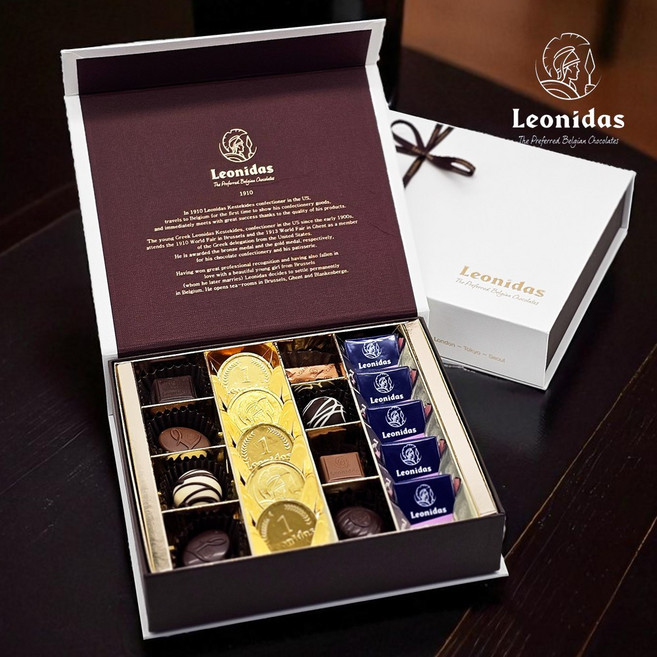 레오니다스 100년 전통 벨기에 수제초콜릿 컬렉션 18P+쇼핑백/ Leonidas Belgium Handmade Chocolate Gift Set 18P, 1개