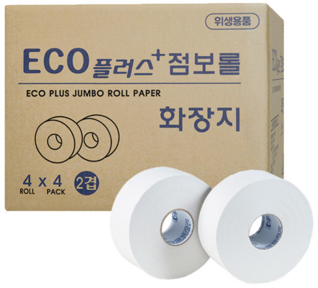 동방제지 에코플러스 점보롤 화장지 2겹 업소용 화장실 대용량 휴지 DBJ-503, 16개입, 1개, 170m