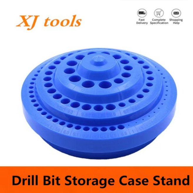 드릴 비트 보관 케이스 스탠드 원형 하드 플라스틱 정리함 100개 구멍 도구
