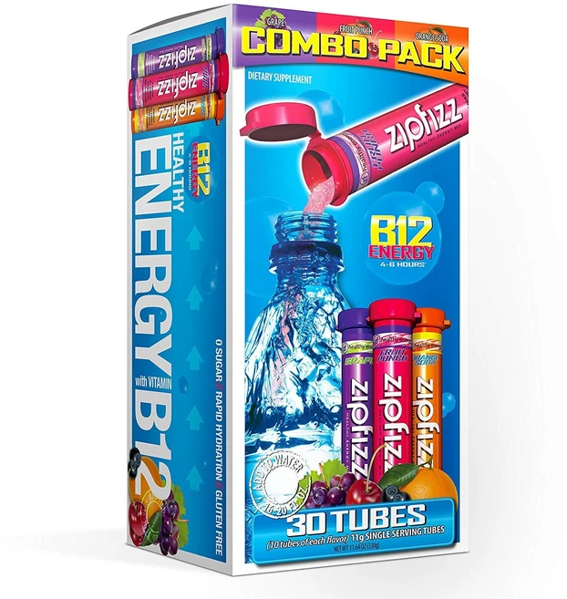 집피즈 에너지 드링크 믹스 3가지 맛 30개 Zipfizz Healthy Energy Drink Mix Variety Pack 30-count, 1개, 330g - 쿠팡