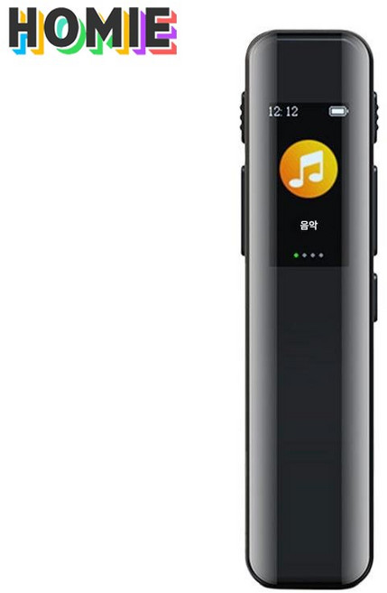 HOMIE 녹음기 고음질 36시간 연속녹음 휴대용 초소형녹음기 고성능 보이스레코더 8GB, 블랙, JS01