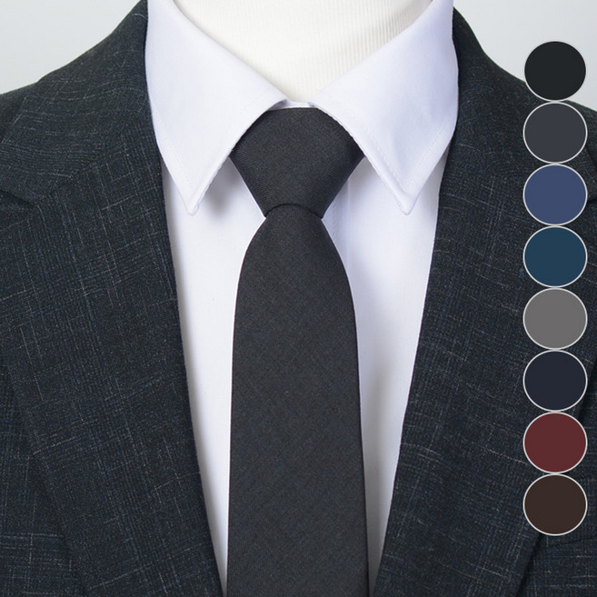 7폭 코튼혼방 자동넥타이 8색상