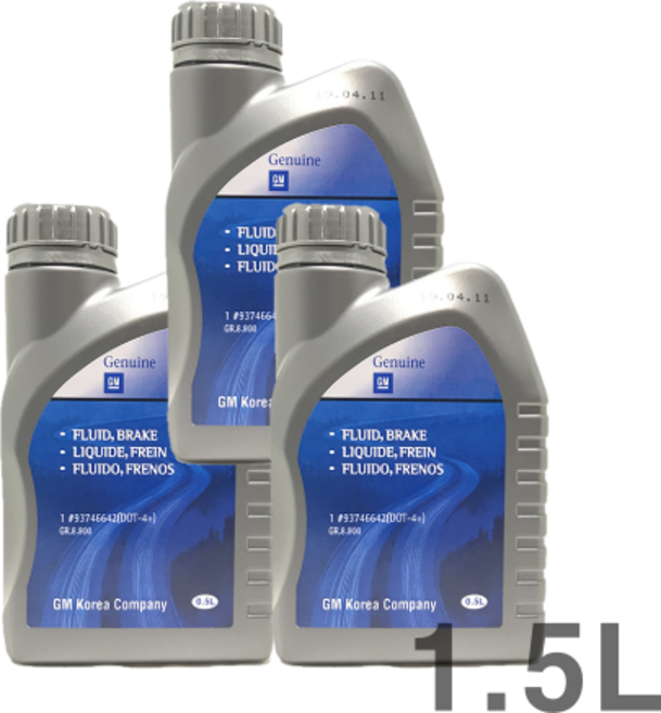 쉐보레 순정 브레이크오일 DOT4+ 0.5L, 3개