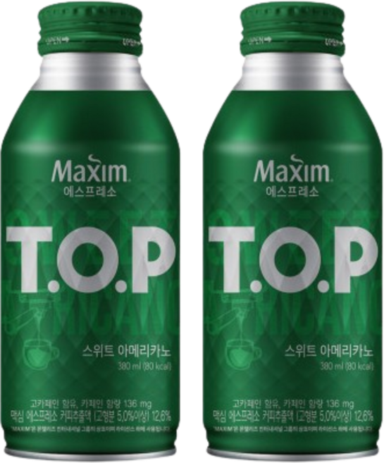 맥심 티오피 스위트 아메리카노, 380ml, 6개