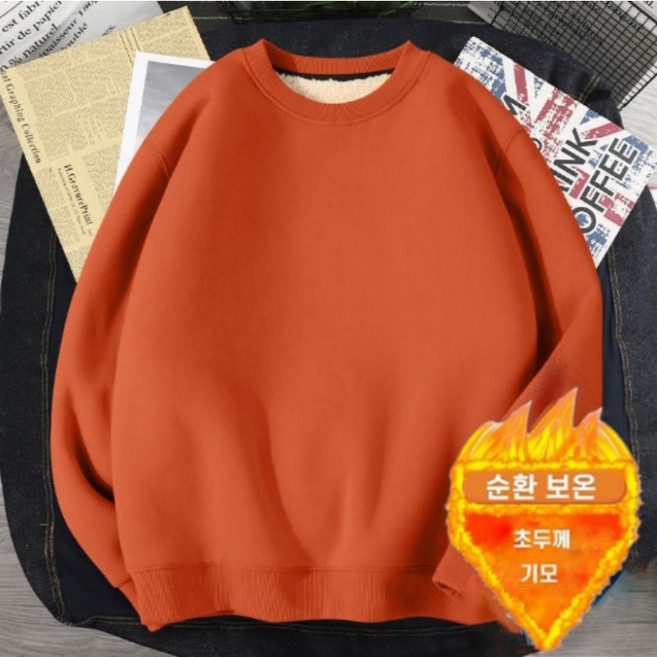 봄 가을 두꺼운 오버핏 맨투맨 기모 후드티 커플용 맨투맨 남녀공용 오버핏 보온 후티