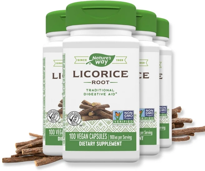 네이처스 웨이 4개 감초 뿌리 900mg 100 베지 캡슐, 100정 - 쿠팡