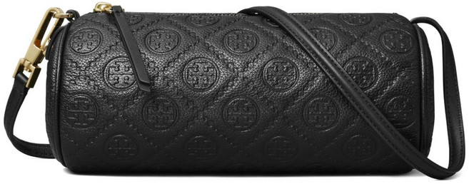 토리 버치 T 모노그램 페블 실린더 백