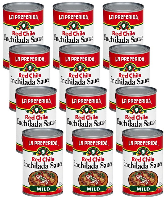 10온스 (12개 팩) 라 프리페리다 멕시칸 푸드 레드 칠 La Preferida Mexican Foods Red Chile Enchilada Sauce Mild | Salsa, 10온스(12개들이 팩), 1개