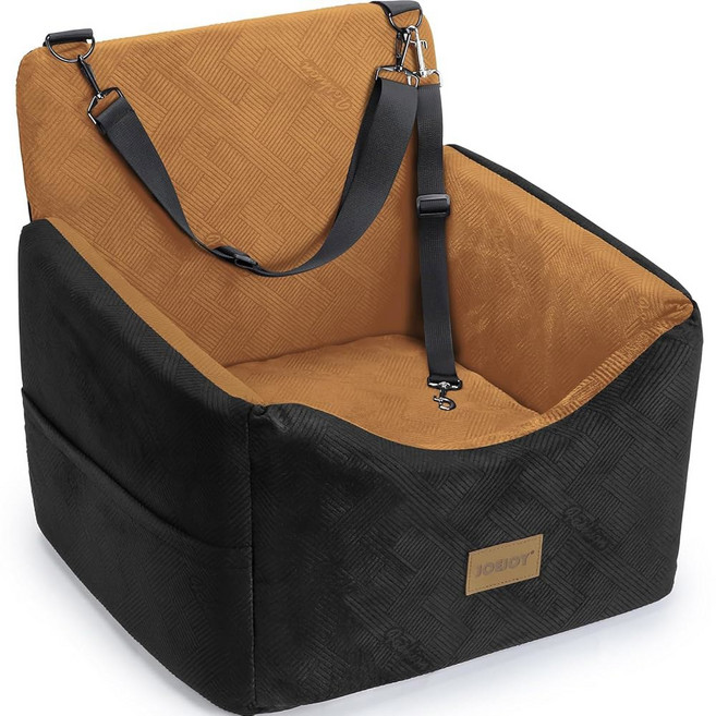 35파운드 미만의 소형견을 위한 가능한 폼 세탁 반려동물 있는 메모리 부스터 블랙 분리 반려견 와 수납 조조이 포켓이 커버와 카시트 쿠션이 시트, Brown