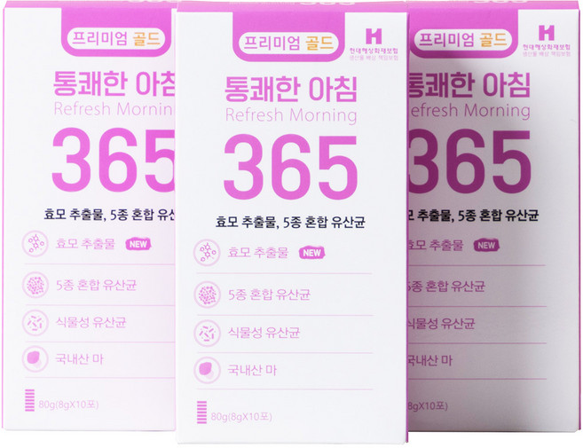 통쾌삼 통쾌한 아침 365, 3박스, 80g
