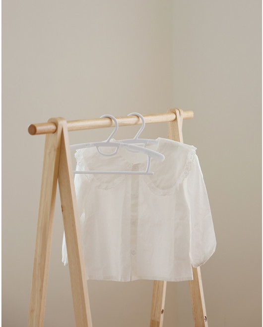 [직접제작] 신생아부터 어린이까지 길이조절 옷걸이 유아 아기 룰루베이비, 화이트바디-화이트, 1세트