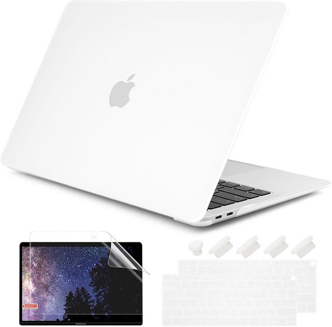 DONGKE 맥북 에어 13인치 케이스 2021 2020 2019 2018 출시 모델과 호환 모델: M1 A2337 A2179 A1932 레티나 디스플레이가 있는 맥북 에어, 투명