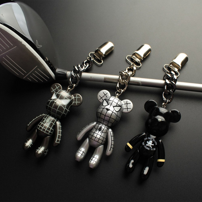 곰돌이 골프키퍼 퍼터커버홀더 필드용품 홀더집게 골프악세사리, 블랙스파이더맨, 1개, 블랙스파이더맨