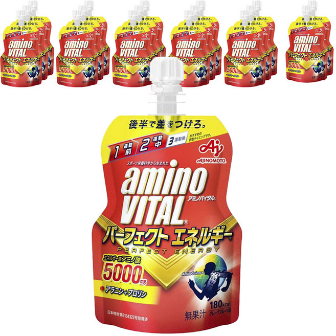 아미노바이탈 퍼펙트 에너지 아미노산 5000mg 알라닌 + 플로린 그레이프 프루트 맛, 18개, 130g