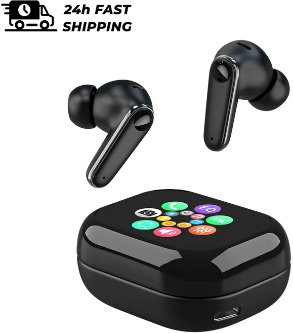 번역 헤드폰 블루투스 무선 번역기 이어폰 LED 소음 차단, 01 AI-Black