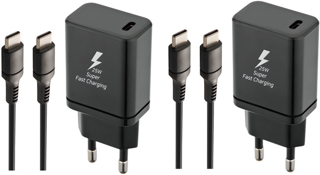 지파워 PD25W C타입 초고속 충전기 + 케이블 세트, 블랙, 2세트