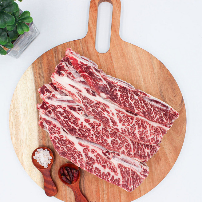 냉동 미국산 수입 소고기 소갈비 LA식갈비 LA소갈비구이 구이용, 1kg, 1개