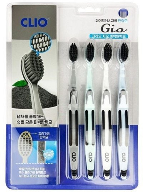 탄력모 칫솔 4p 치석제거 구강관리 칫솔 양치 pic+000bg