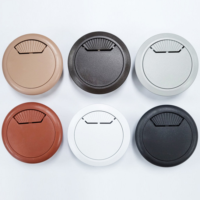 PVC 전선캡 50mm 60mm 책상 타공 커버 원형 구멍 마개 홀캡 데스크 정리, PVC 전선캡(55파이), 블랙, 1개