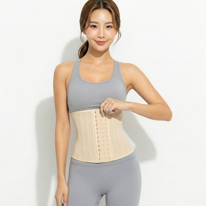 여성 25 스틸본 라텍스 흉통 흉곽 코르셋