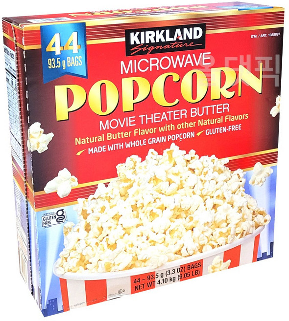 커클랜드 전자레인지 팝콘, 93.5g, 44개