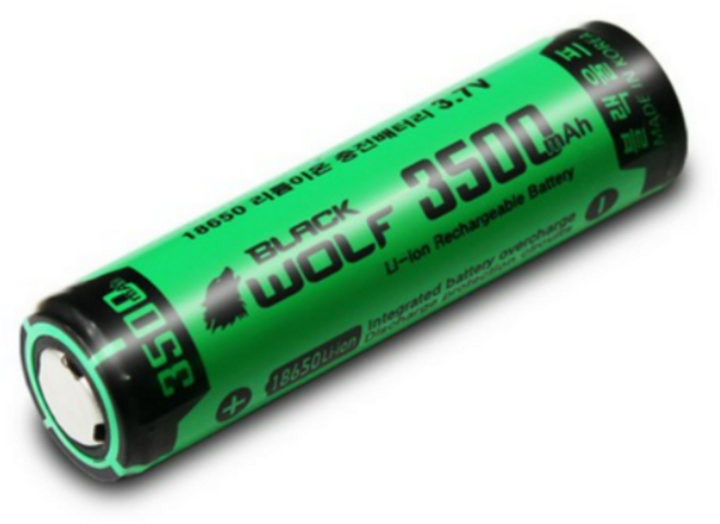블랙울프 18650 B3 LG셀 충전 배터리 3500mAh, 2개입, 1개