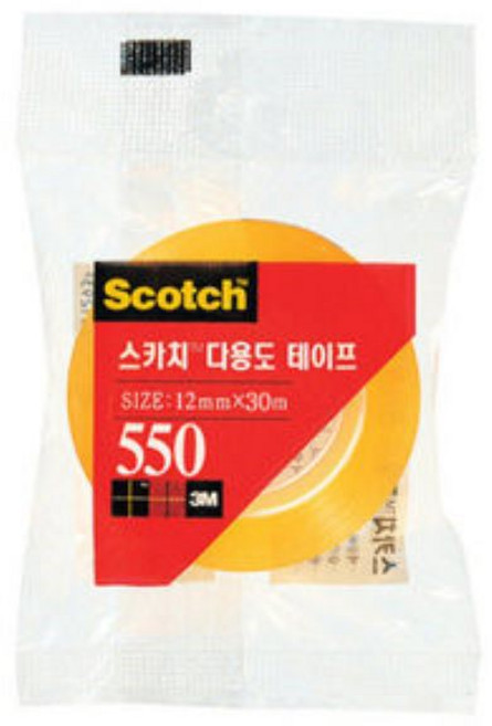 쓰리엠 스카치 다용도 테이프 550 리필 12mm x 30m, 12개입