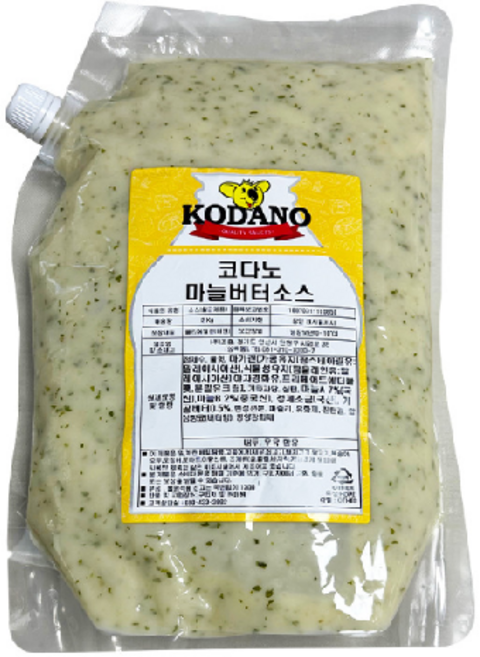 코다노 갈릭버터소스, 1개, 2kg