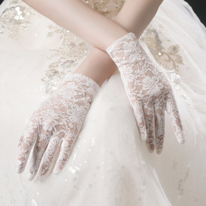 무핑 플라워 레이스 장갑 예식장갑 셀프웨딩 브라이덜샤워 파티 혼주