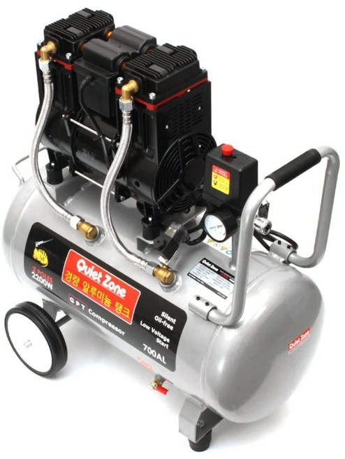 콰이어트존 5마력급 무오일 알루미늄 콤프레샤 700AL, 1개 - 쿠팡