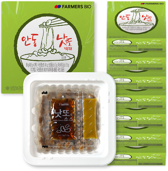 국산콩 안동낫또 생청국장 백태 16개 (49.5g/개), 49.5g