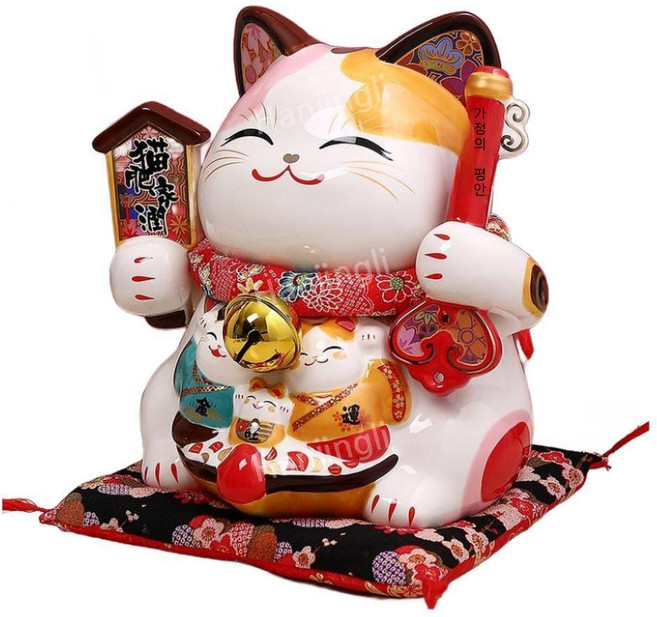 복고양이 장식품 진시 워크숍 고양이 악수 집 거실 돈 절약 집들이 인테리어 조각상 소품, A. 귀빈 기도 고양이(SC9001)