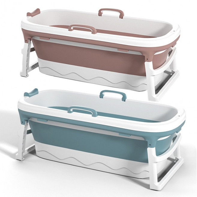 성인 접이식 이동식 반신욕조 반신욕기 중형 대형, 블루, 접이식욕조 중형 덮개 미포함