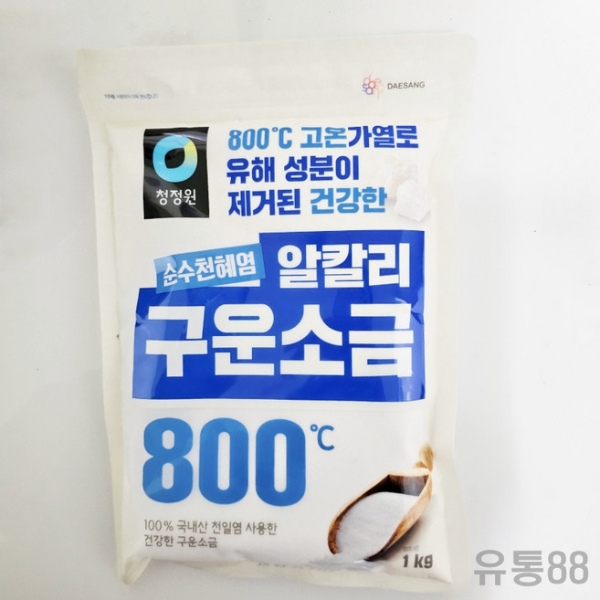 청정원 순수천혜염 알칼리 구운소금, 1kg, 1개