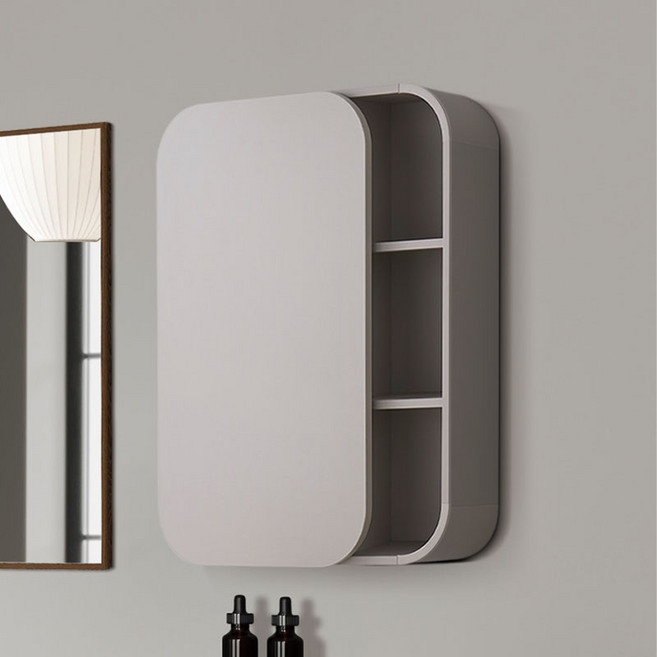 히든바스 커브오픈장 욕실 상부장, 미스트그레이