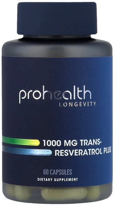 ProHealth Longevity 트랜스-레스베라트롤 플러스 1000mg (정당 500mg) Trans-Resveratrol, 60정, 1개 - 쿠팡