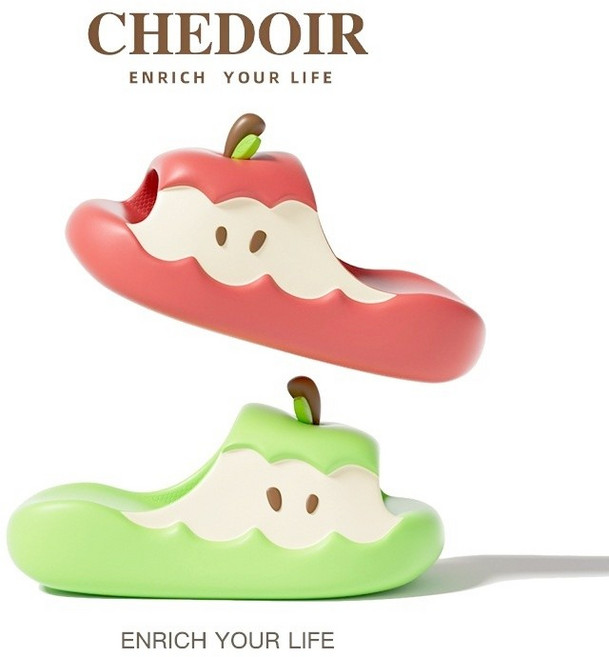 紅蘋果拖鞋 室外拖鞋女 EVA材質 造型拖鞋 踩屎感可愛居家拖鞋