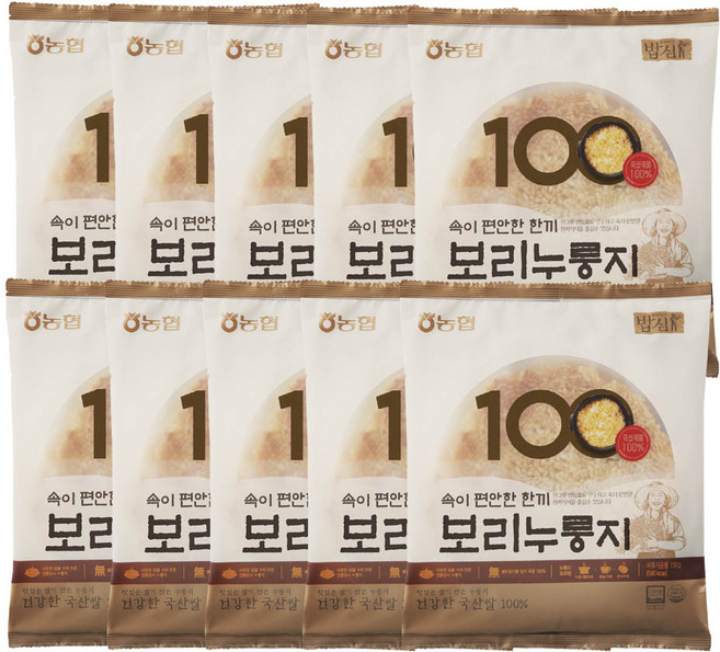 농협 밥심 보리누룽지, 150g, 10개