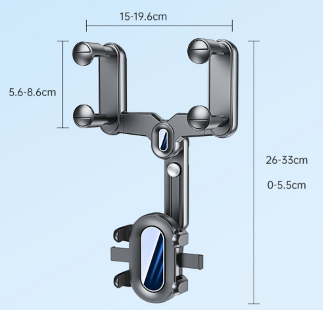 (태양유통)차량용 백미러 룸미러 핸드폰 스마트폰 거치대, 1개