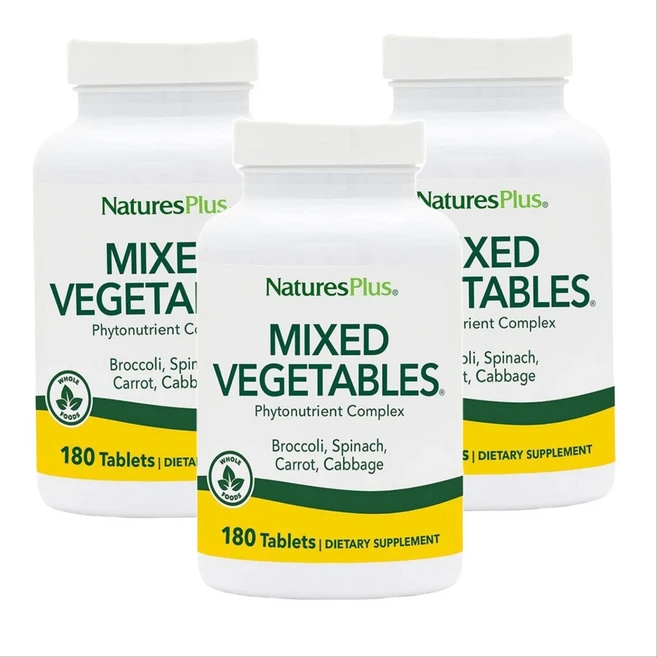 네이쳐스 플러스 믹스드 베지터블 180타블렛, 180정, 3개 - 쿠팡