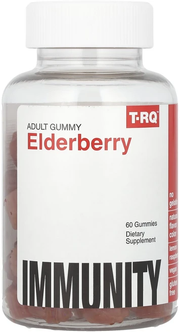 T-RQ 엘더베리 면역력 레몬 라즈베리 맛 구미젤리 60개, TRQ엘더베리면역력레몬라즈베리맛구미젤리60개, 1개, 60정 - 쿠팡