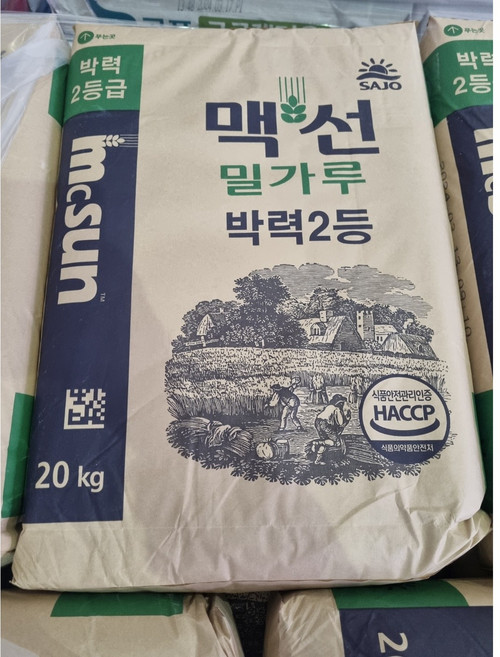 맥선 밀가루 박력2등 20kg 미국산 동아원 대용량, 1개
