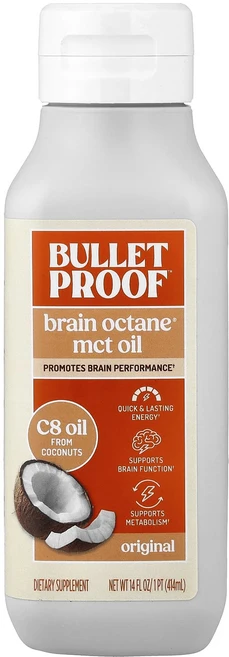 블렛프루프 브레인옥테인 MCT오일 C8 코코넛오일 1개 414ml - 쿠팡