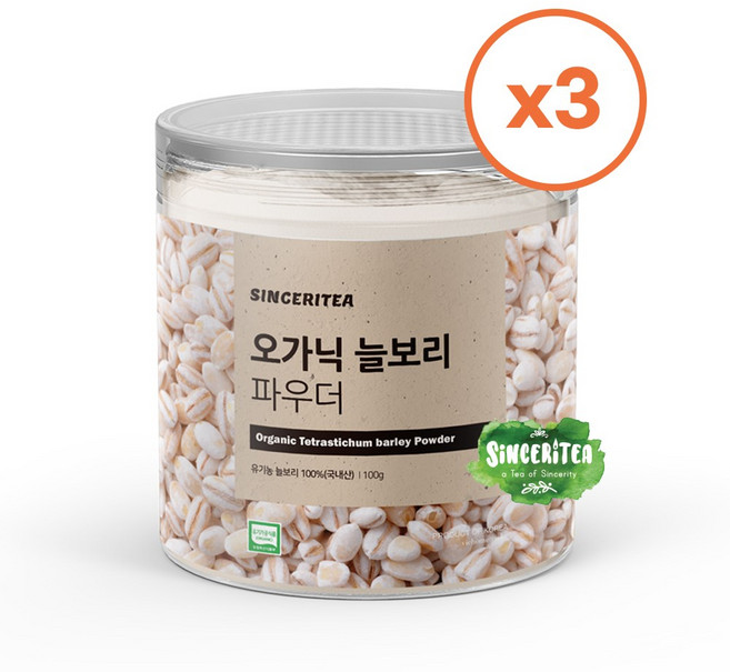 신서리티 닥터비옴 유기농 100% 늘보리 가루 100g, 3개
