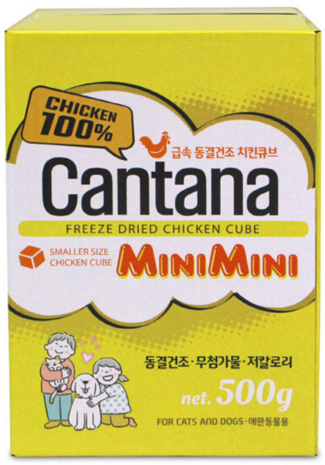 펫라이프 칸타나 동결건조 치킨 큐브 미니미니, 1개, 500g, 닭고기