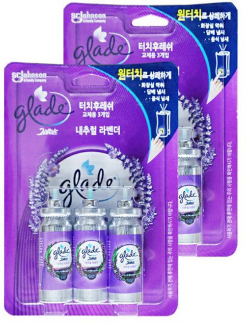 엘지 그레이드 방향제 터치후레쉬 내추럴 라벤더 13ml 3입 2개