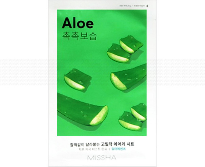 미샤 에어리 밀착 시트마스크 알로에, 1개입, 1개