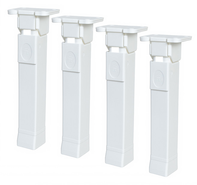 리폼플러스 4단 높이조절 접이식 상다리 좌식 테이블다리 다용도 가구다리, 4개, 화이트