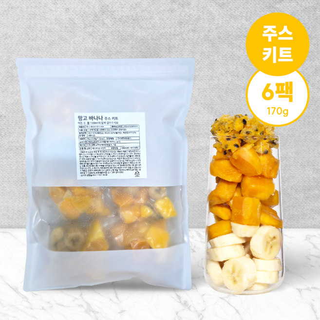 망고 바나나 패션후르츠 스무디 170g 6개입, 6개