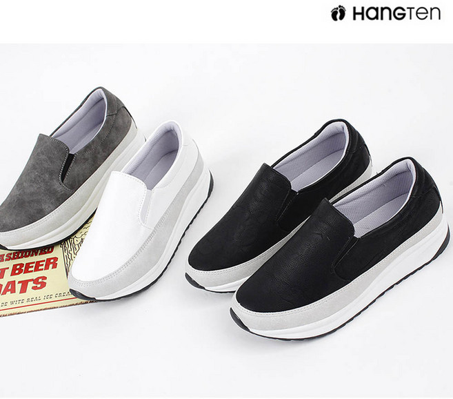 행텐 여성용 4.0cm 키높이 슬립온 운동화 코나